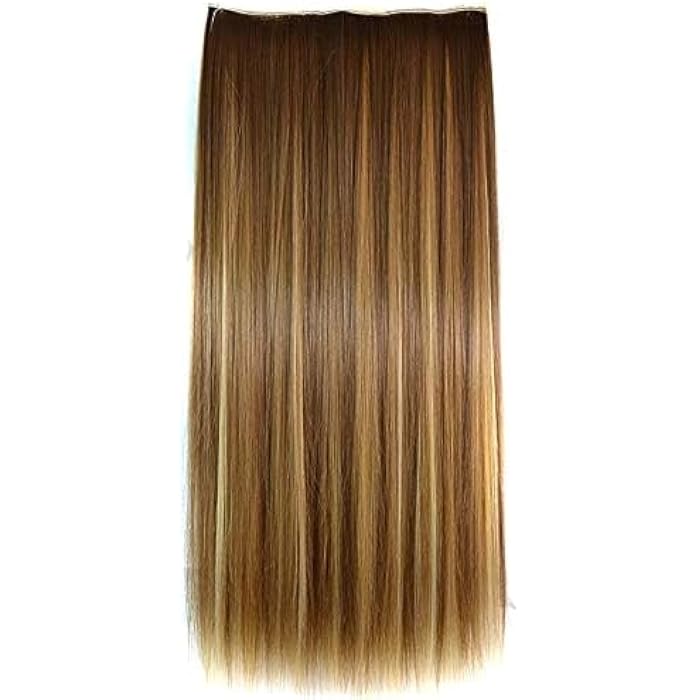 DILLARDS Girl Fashion Long Straight Hair Extension Wig W6H27H613 - Image 1
